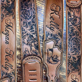 burnwizard-paisley-rose-dog-pet-portrait-cowboy-boots-western-scrollwork-leather-guitar-strap