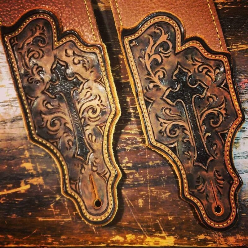 Original Western Scrollwork Guitar Strap – BurnWizard