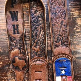 Burnwizard country western music guitar strap Texas guitar cowboy