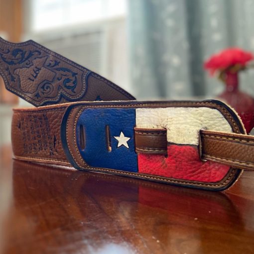 burnwizard texas country music guitar strap custom